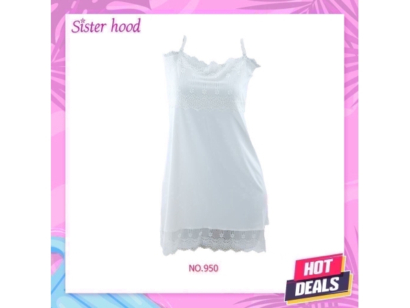 Váy Ngủ Thái 950 - Màu Trắng Váy Ngủ Thái 950 - Màu Trắng